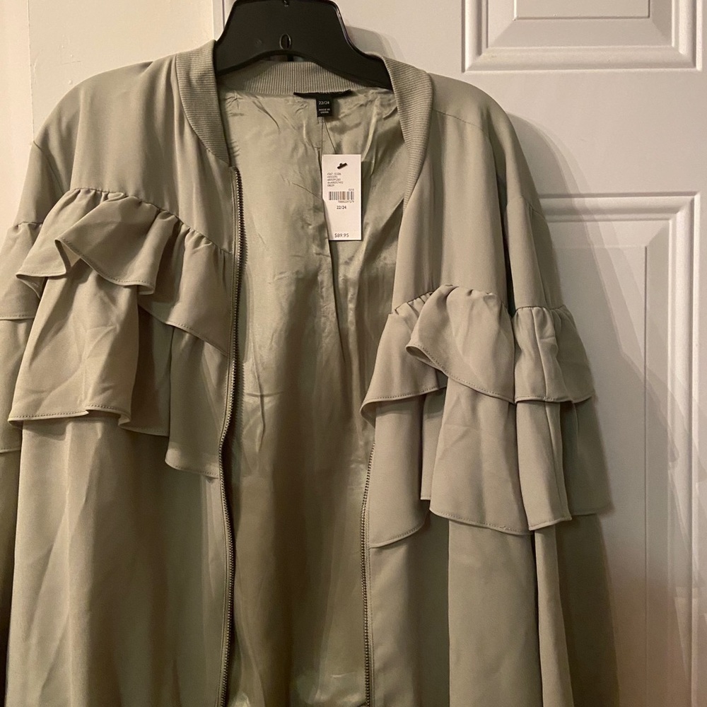 Lane Bryant ruffle jacket